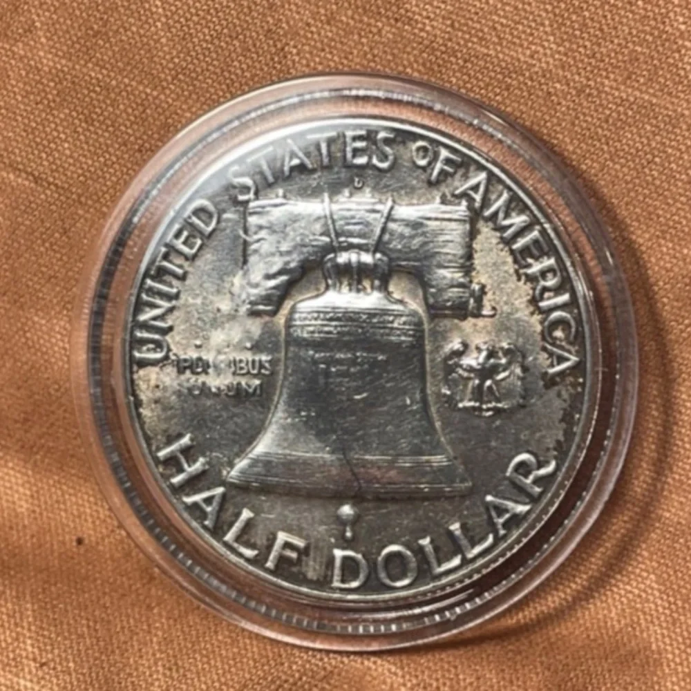 1963 Franklin P Sue Half Dollar - AU - 90% Silver  # 205791464039 - Picture 5 of 5